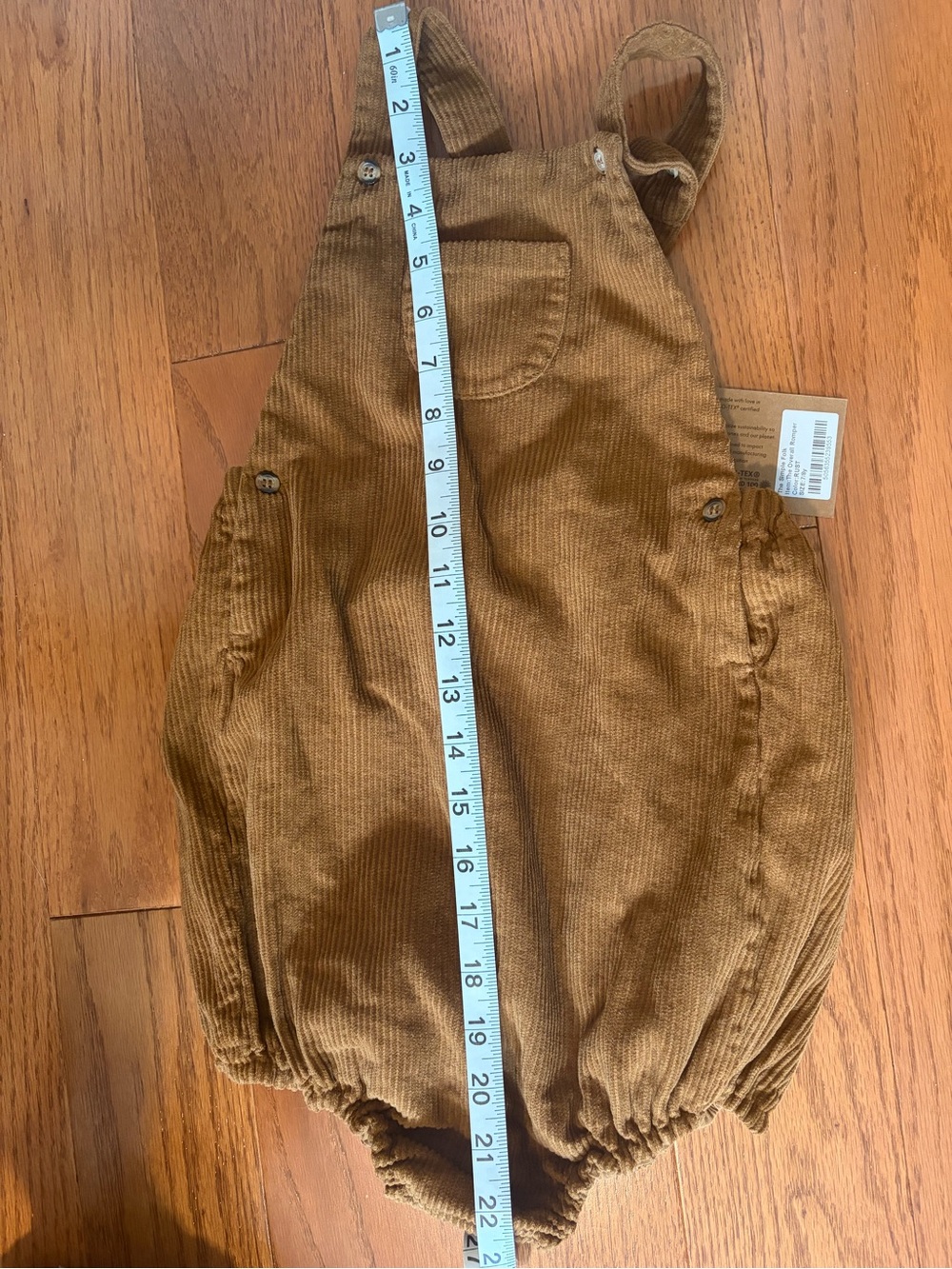 The Simple Folk Free Range Overall Romper Rust Organic Cotton Corduroy 7-8Y NWT - Picture 5 of 5